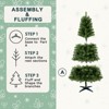 INFURNIC Artificial Trees 6FT Hinged Unlit Christmas Tree with 582 Tips and Lightweight Stand for Holiday Decor, Green, 42"*42"*72" - 3 of 4