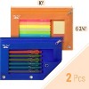 Paaaawaters Pencil Pouch, Blue and Orange, 2 Fabric Pencil Pouches, Binder Pockets, Pencil Case, Binder Pouch, Canvas - 2 of 4