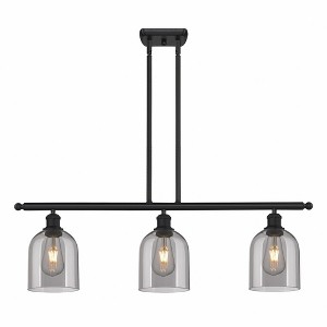 Bella - 3 Light Stem Hung Island In Industrial Style-10 Inches Tall and 36 Inches Wide - 1 of 1