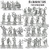 Monster Townsfolk Mini Fantasy Figures Set- 64 NPC Miniatures - 1" Hex Nobility, Merchants, Peasant and More - Great Gift Idea - 2 of 4