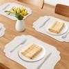 REGALWOVEN Solid Placemats Set of 6 Leather Placemats for Kitchen Dining Table Decor Heat Resistant Table Placemats Sturdy Table Mat - 2 of 4