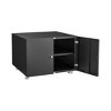 Vynxaria Black 2-Door Copier Cabinet - Versatile Utility Storage Cabinets with Adjustable Dividers - 4 of 4