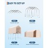 Outdoor Portable Storage Shed with Roll-Up Door & Vent, 240G Heavy-Duty Shelter Waterproof PE Tarp, UV-Resistant Storage Sheds for Motorcycle - 3 of 4