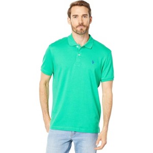 U.S. Polo Assn. Men's Solid Short Sleeve Interlock Polo Shirt, Golf Shirts for Men, Business Casual Polos - 1 of 3
