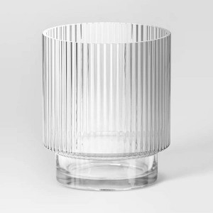 8.4oz Glass Ribbed Cassin Short Tumbler - Threshold™ - 1 of 3