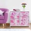 Sorbus  Dresser with 5 Drawers - Storage Chest Organizer with Steel Frame, Wood Top, Handles, Fabric Bins - 3 of 4