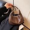 Small Hobo Bags for Women Retro Crescent Shoulder Purse Fall Soft Crossbody Handbag - 4 of 4