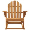 vidaXL Garden Adirondack Rocking Chair Set of 2 Natural Teak - 4 of 4