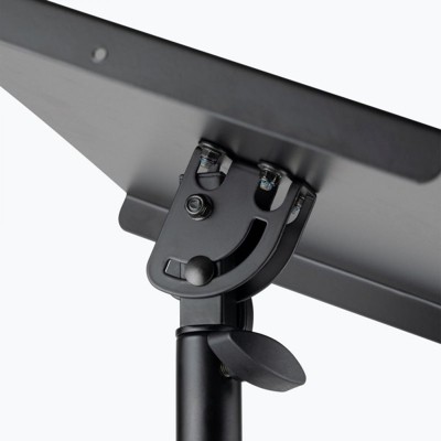 Adjustable Black Steel Laptop Stand with Rubber Feet