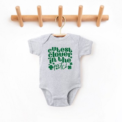 The Juniper Shop Cutest Clover In The Patch Baby Bodysuit