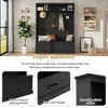 Sapphtopaz Wide Hall Tree with Lift Top Storage Bench&2 Drawers,Versatile 3-in-1 Coat Rack with 5 Hooks Shoe Storage Bench for Entryway,Hallway - 4 of 4