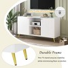 53"W TV Stand TV Console Sideboard Entertainment Center Media Console with Cabinet and Adjustable Shelf for TVs Up to 55", White/Gray-ModernLuxe - 4 of 4