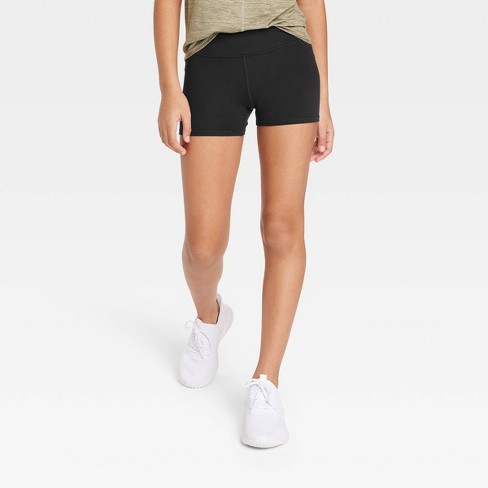 Girls' Core Tumble Shorts - All In Motion™ Black XS