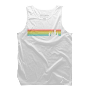 Design By Humans Retro Castle Sunset Stripes By Tank Top - 1 of 2