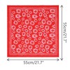 INSPIRE CHIC Women's Floral Printed Blended Cotton Small Square Neck Scarves 21.7x21.7" 1Pc - 3 of 4