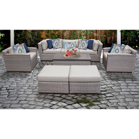 Florence 8pc Outdoor Sectional Seating, Florence Outdoor Furniture
