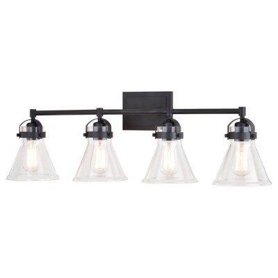 Vaxcel Mason 4 - Light Vanity in  Charcoal Black