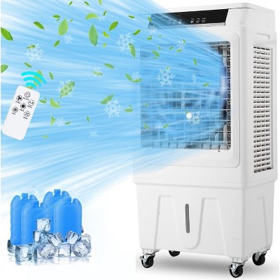 Portable 3000 CFM Evap Cooler w/ Remote, 3 Speeds, 12h Timer, 10.3 Gal Tank - Indoor/Outdoor Use for Bedroom, Garage, Patio