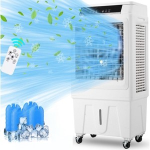 Portable 3000 CFM Evap Cooler w/ Remote, 3 Speeds, 12h Timer, 10.3 Gal Tank - Indoor/Outdoor Use for Bedroom, Garage, Patio - 1 of 4