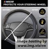 NASCAR Steering Wheel Cover, Big Comfy Cushion, Grip & Comfort, Universal Fit 14.5"-15.5" For Car, SUV, Truck, Quality Synthetic Leather & Mesh - 2 of 4