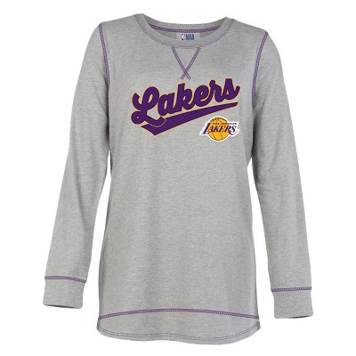 Los Angeles Lakers Men's Dark Gray Pullover Crew Sweatshirt