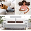 Cheer Collection Decorative Faux Fur Bolster Pillows Set of 2 - 2 of 4