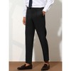 Lars Amadeus Men's Solid Color Slim Fit Tapered Pleated Front Trousers - 2 of 4