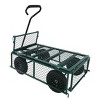 Grungis 40"H Heavy Duty Wagon Storage Cart,Shopping Cart with Metal Material,Utility Cart with Inflatable Tires for Camping,Shopping,Yellow+Black - 3 of 4