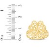 10k Yellow Gold 17mm Flower Openwork Filigree Ring - 4 of 4