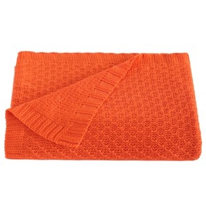 Bamboo-Derived Rayon Toddler Blanket, Cooling Breathable Cable Knit Blanket for Crib & Stroller, 30x40 Inch - NTBAY - 1 of 4