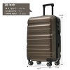 Syemin Luggage 28" Luggage, Hardshell ABS Suitcase with Spinner Wheels Lightweight Durable Large Capacity Travel Luggage, Brown, 19.7"*11.8"*30.3" - 4 of 4