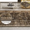 Elegant Floral Inspired Thin Indoor Rug, Non Slip Washable Low Pile Carpet Mat with Stain Resistant Backing and Reinforced Edges, Perfect - 4 of 4
