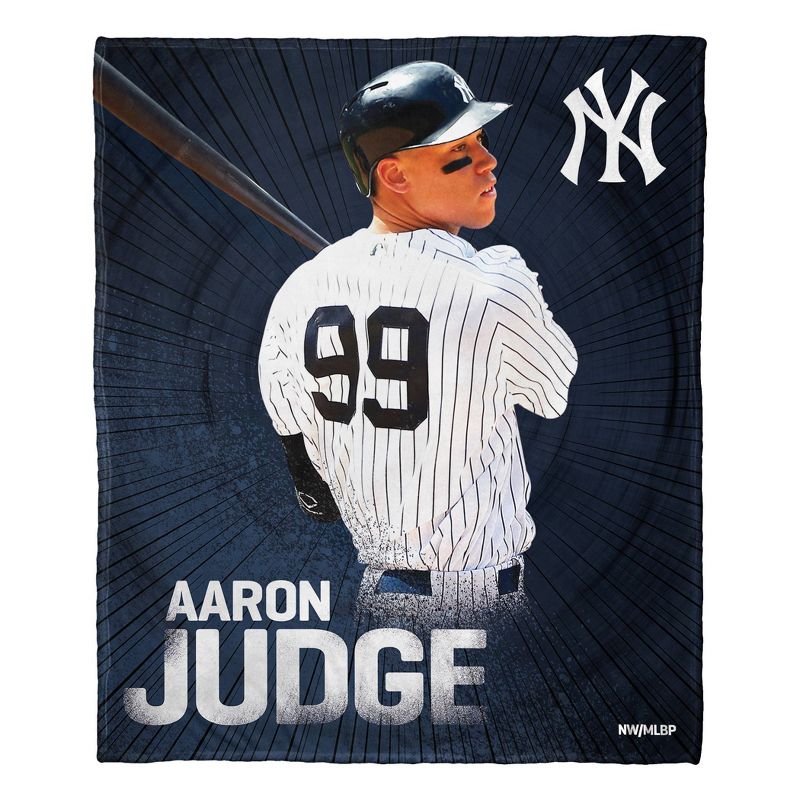 50&#34;x60&#34; MLB New York Yankees Aaron Judge Silk Touch Throw Blanket, 1 of 6