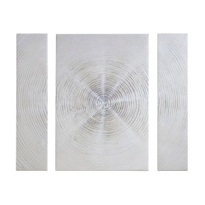Gulches Hand Embellished Abstract 3-piece Canvas Wall Art Set - 1 of 4