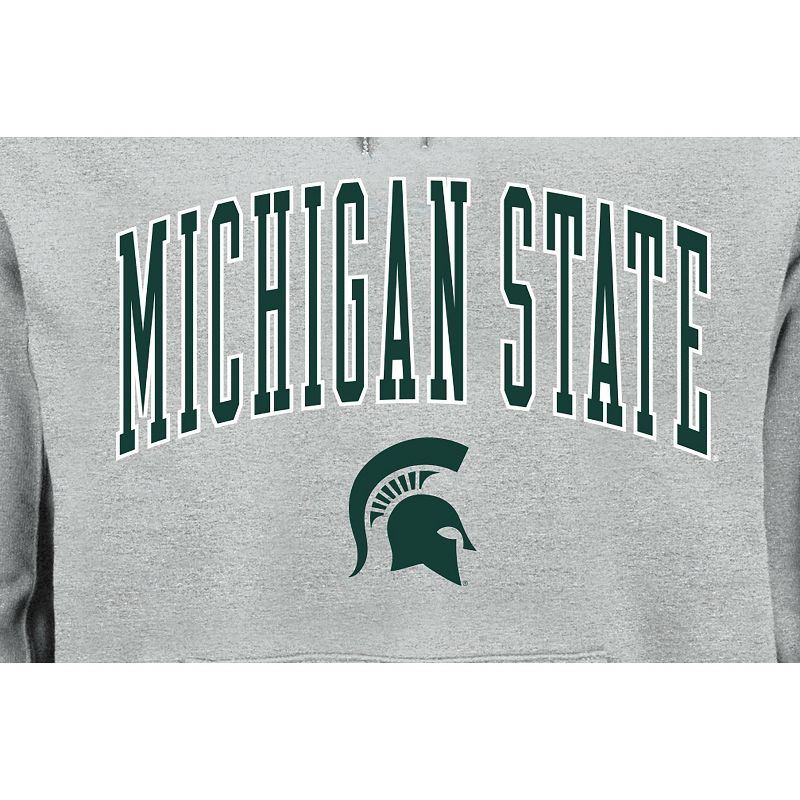 NCAA Michigan State Spartans Men's Big and Tall Gray Hoodie, 3 of 4