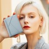 Clotth Small Wallets for Women - RFID Blocking PU Leather Trifold Ladies Wallet with Zipper Coin Pocket -Easy-to-Use,for Daily Use,Travel,Work - 2 of 4