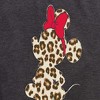 Women's - Disney - Minnie Mouse Leopard Print Silhouette Short Sleeve Graphic T-Shirt - 2 of 4