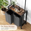 2/3/4-Section Rolling Laundry Hamper Sorter with Hanging Rack, Lockable Wheels - Folding Laundry Basket Organizer for Bathroom, Laundry Room - 4 of 4