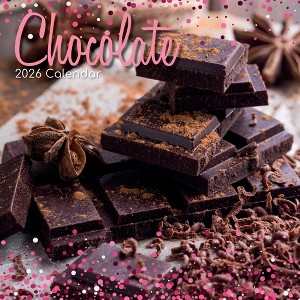 2026 Square Wall Calendar, Chocolate, 16-Month Food Theme with 180 Reminder Stickers (12x12 In) - 1 of 4