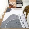 Contemporary Abstract Machine Washable Geometric Aesthetic Area Rugs Non Slip Thin Low Pile Rugs for Living Room Bedroom - 2 of 4