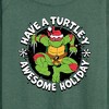 Women's - Teenage Mutant Ninja Turtles - Have A Turtley Awesome Holiday Lightweight French Terry Wide Neck Long Sleeve Shirt - 2 of 4