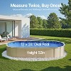 VEVOR 12 x 24 ft Oval Pool Liner, Unibead Above Ground Pool Liners, 52in Wall Height, Durable Standard Gauge Vinyl, Blue - 4 of 4