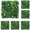 20x20in Artificial Plant Wall Roll, Hedge Panels with 100 Zip Ties, Faux Greenery Grass Backdrop for Outdoor, Indoor, Garden, Backyard, Easy DIY - 2 of 4