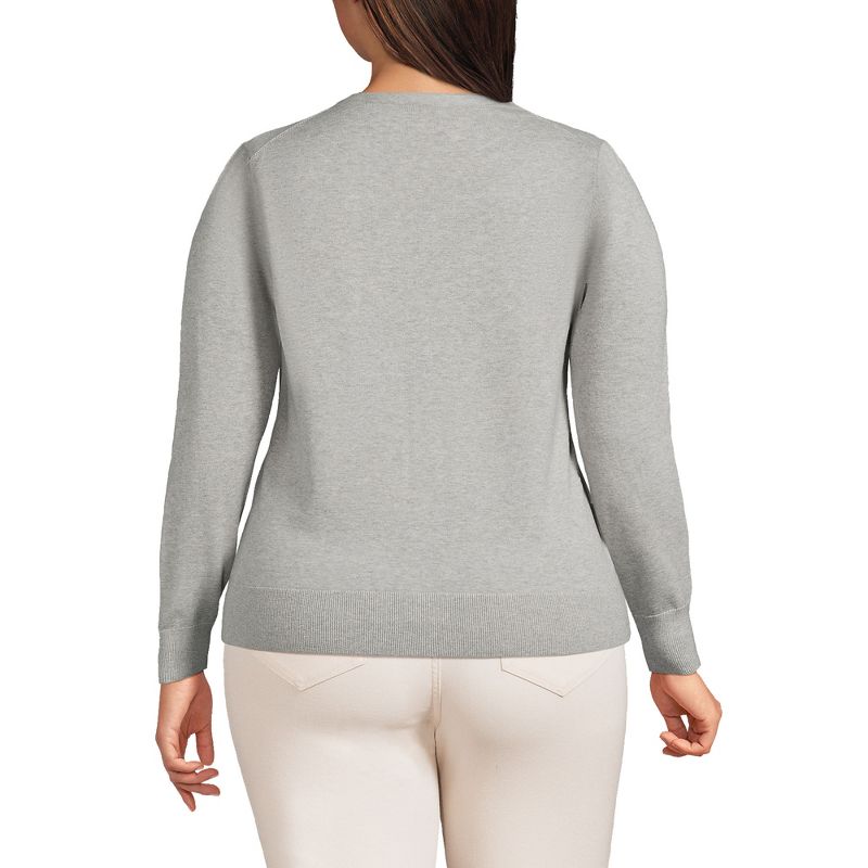 Lands' End Women's Fine Gauge Cotton Cardigan Sweater, 2 of 6