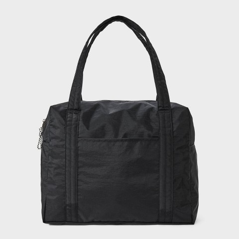 Universal Thread Essential Packable Weekender Duffel Bag - Universal Thread™ Black: Lightweight, Collapsible, 32L Capacity