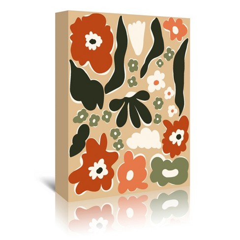 Americanflat 8x10 Gallery Wrapped Canvas Retro Matisse Flower Garden by Miho Art Studio