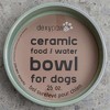 Dexypaws: Ceramic Dog Bowl: Sage Green, 26oz, Pet Feeding Dish - 2 of 4
