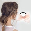 Unique Bargains Solid Color Bow Ribbon Hair Elastic Band 1 Pc - 2 of 4