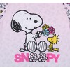 Girls' Peanuts Snoopy Woodstock Flowers Friends Nightgown Pajama Shirt Pink - 2 of 4