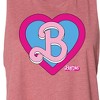 Women's Barbie Heart Crest Graphic Racerback Tank - Heather Mauve - Small - 2 of 3